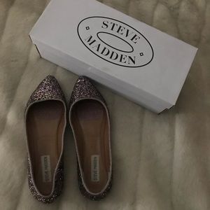 Steve Madden Multi-colored glitter flats Sz 7.5